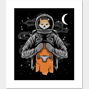 Astronaut Skate Dogelon Mars Coin To The Moon Crypto Token Cryptocurrency Wallet Birthday Gift For Men Women Kids Posters and Art